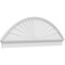 Ekena Millwork Segment Arch Sunburst Architectural Grade PVC Combination Pediment, 72"W x 24-7/8"H x 2-3/4"P PEDPC072X250SEG01 - alternate 1